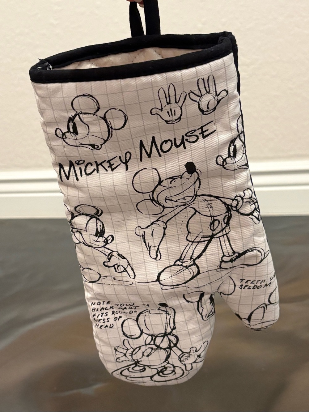 Disney Mickey Mouse Oven Mitt Potholder Sketchbook Print